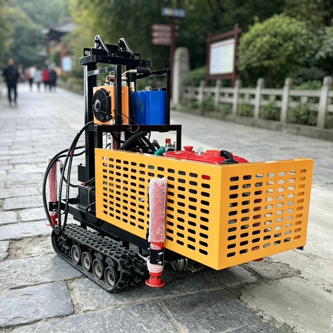Customized Hydraulic Crawler Water Well Drilling Rig, Diesel‑powered Forward & Reverse Rotation, Fast Drilling for Soil Layers