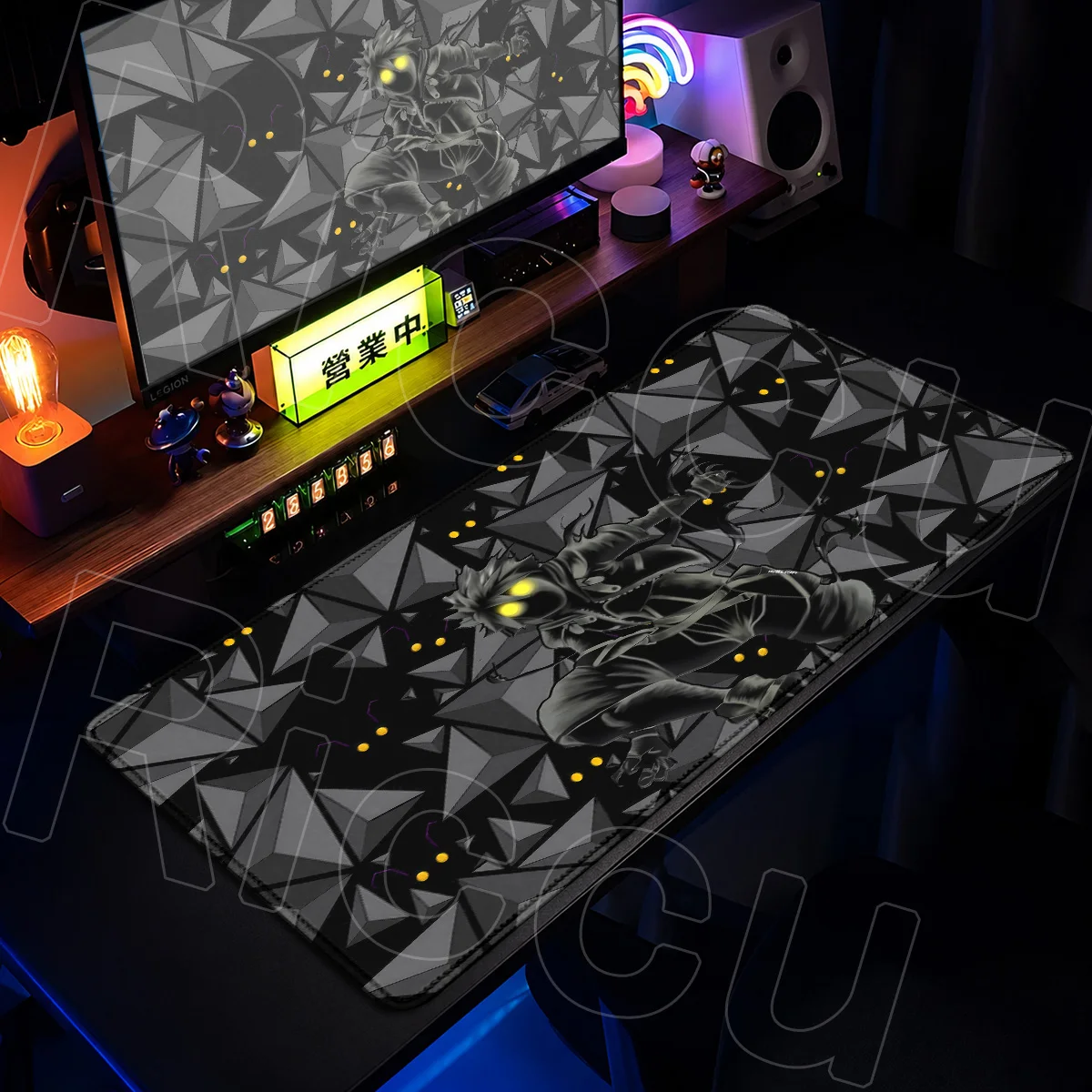 Großer Tischteppich für Bürodekoration 900x400mm Waschbare Notebook-Tastaturmatte Heißer Anime K-kingdom H-hearts HD-Druck Mauspad – Detail 5