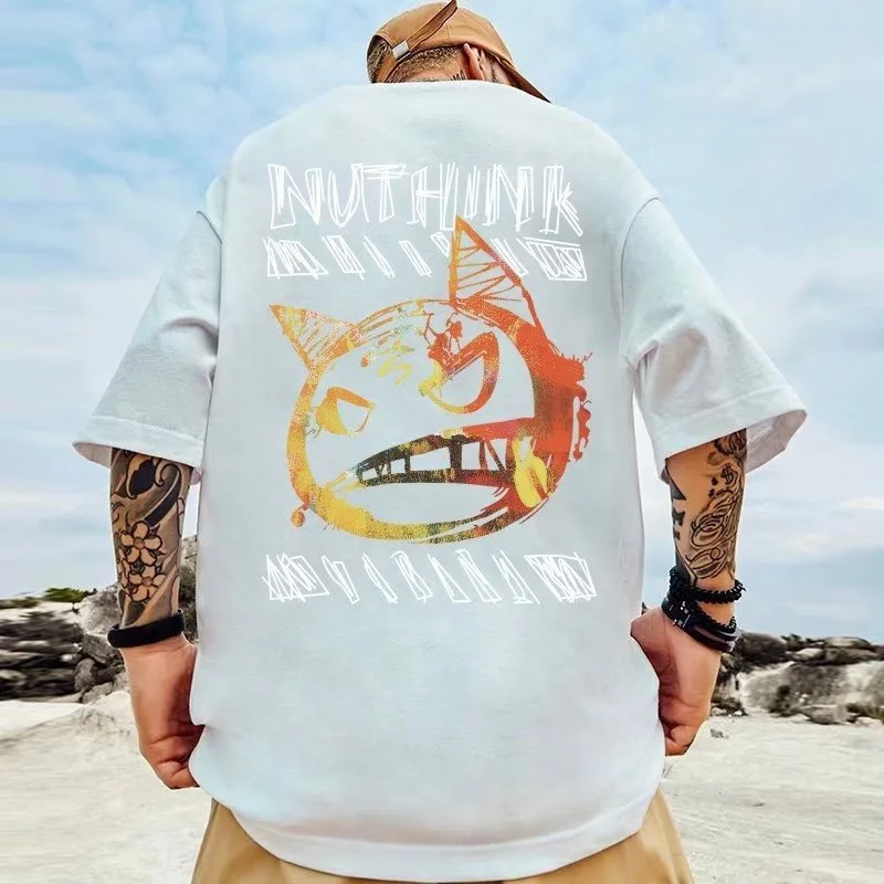 2024 New Anime Devil Printed T-Shirt Hombre Y2K Streetwear Oversized Tee Shirts Summer Breathable Hip Hop Short Sleeve Tshirt image 3