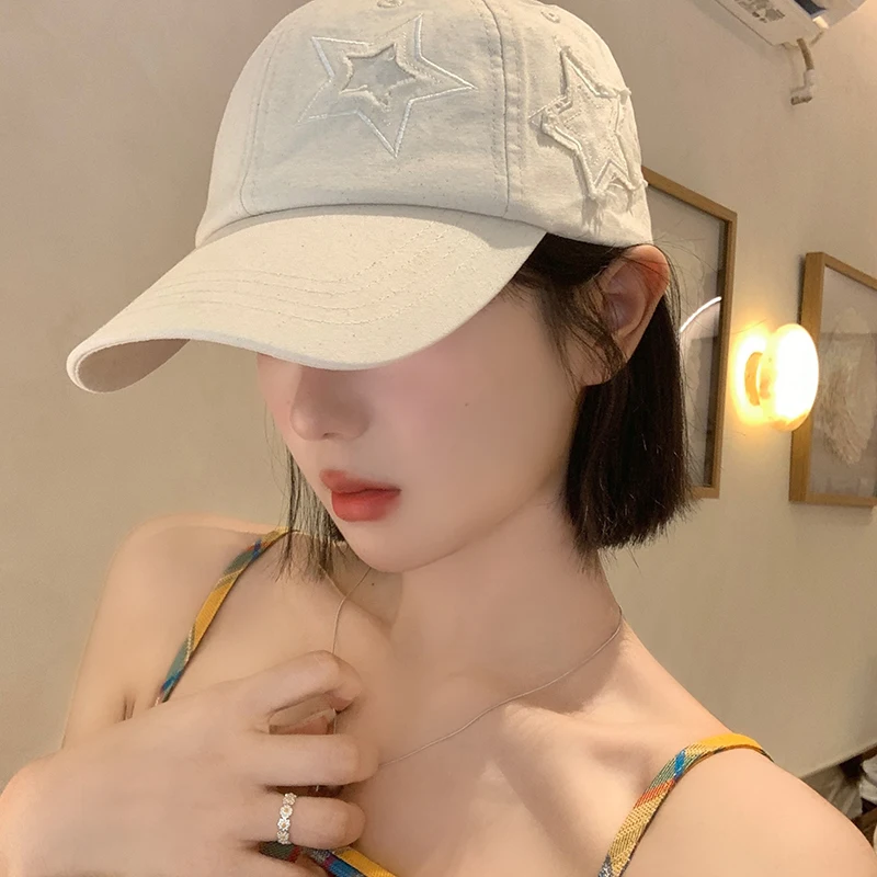 

Ins Niche Designer Star Baseball Caps for Women Summer Autumn Sunscreen Casual Versatile Retro Original Style Men's Hats Y2k