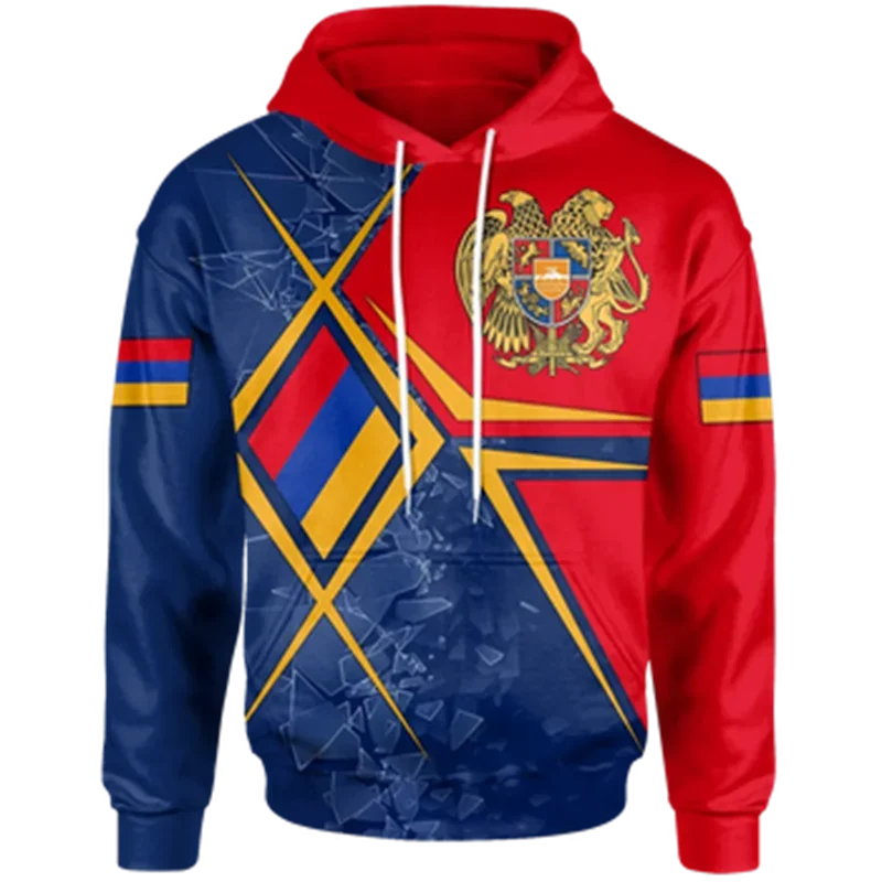 أرمينيا العلم ثلاثية الأبعاد هوديي الرجال الشعار الوطني البلوز موضة ريترو هوديي للجنسين عادية العلم هوديي الذكور البلوز البلوز #6