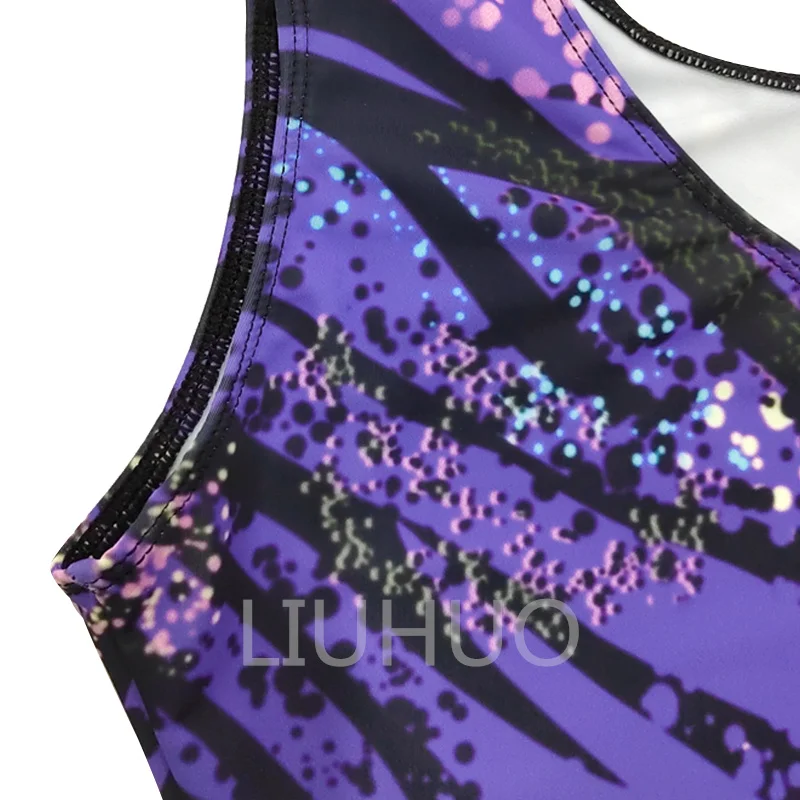 LIUHUO Gymnastics Leotards Gradient Tight Performance Stage Competition Custom Girls