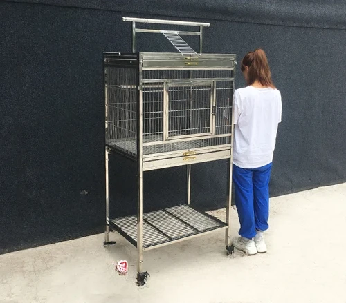 The product can be customized. Stainless steel bird cage, large parrot cage, tiger skin, black phoenix parrot, solid and thick