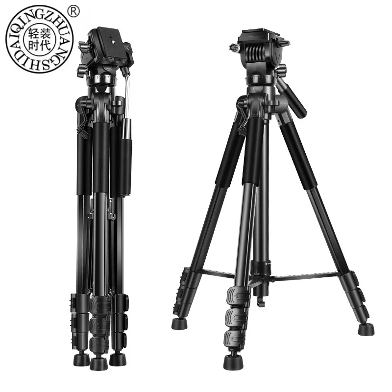 QZSD Q333L 2,1 м штатив для цифровой зеркальной камеры из алюминиевого сплава, панорамный гидравлический демпфирующий подвес для фотосъемки, штатив для камеры, нагрузка 6 кг