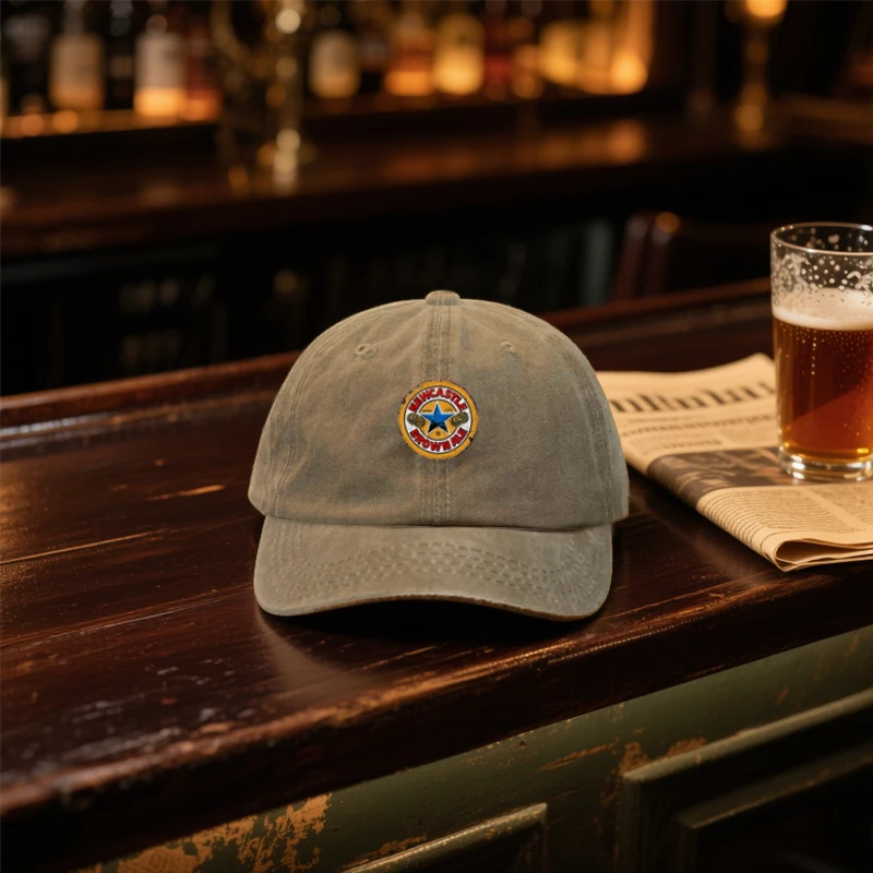 خمر قبعة بيسبول قطنية مغسولة الرسمية البيرة شعار التطريز الرجعية حانة نمط قبعة قابل للتعديل للجنسين نيوكاسل براون Ale هدية