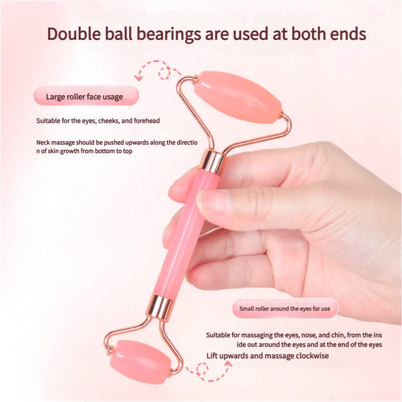 

Beauty Salon Double Headed Roller Facial Hydrotherapy Massage Stick Neck Roller Facial Lifting Eyes Relax Massager Home Skincare