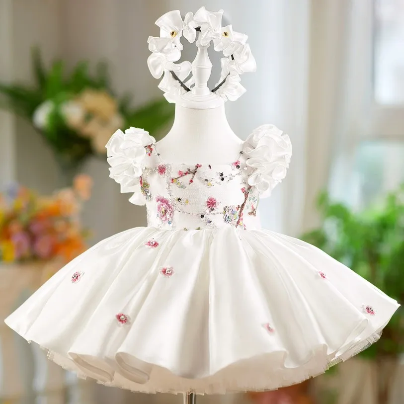 

High-End Children's Princess Ball Gown Host's Piano Performance Birthday Party Dresses For Girls A4880 Bridesmaid Dresses