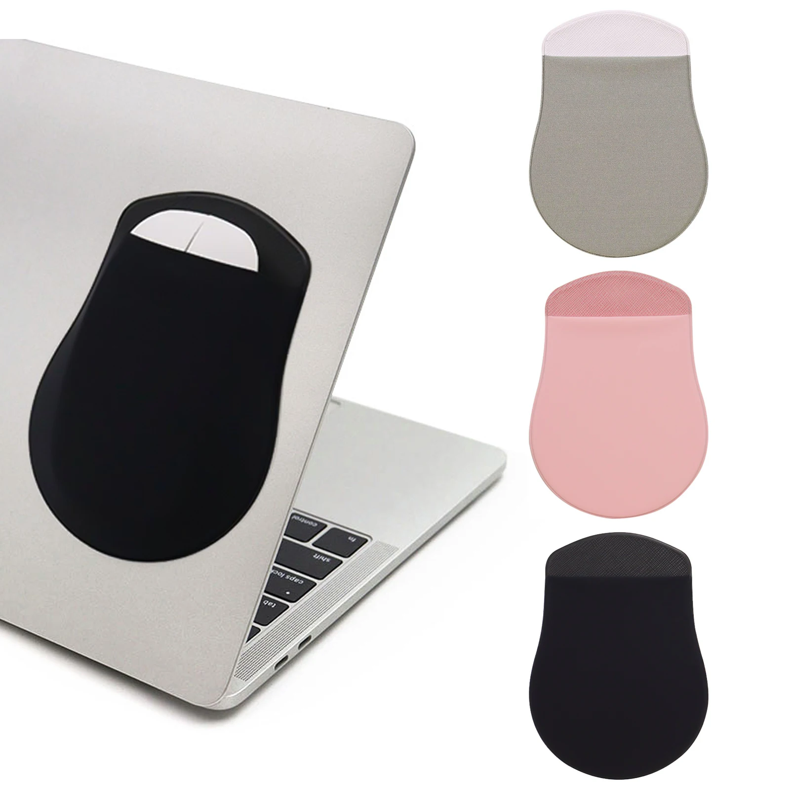 Wireless Mouse Holder for Laptop, Self-Adhesive Mouse Pocket，Reusable Sticky Mouse Pouch, Computer Accessories/ Home/Office