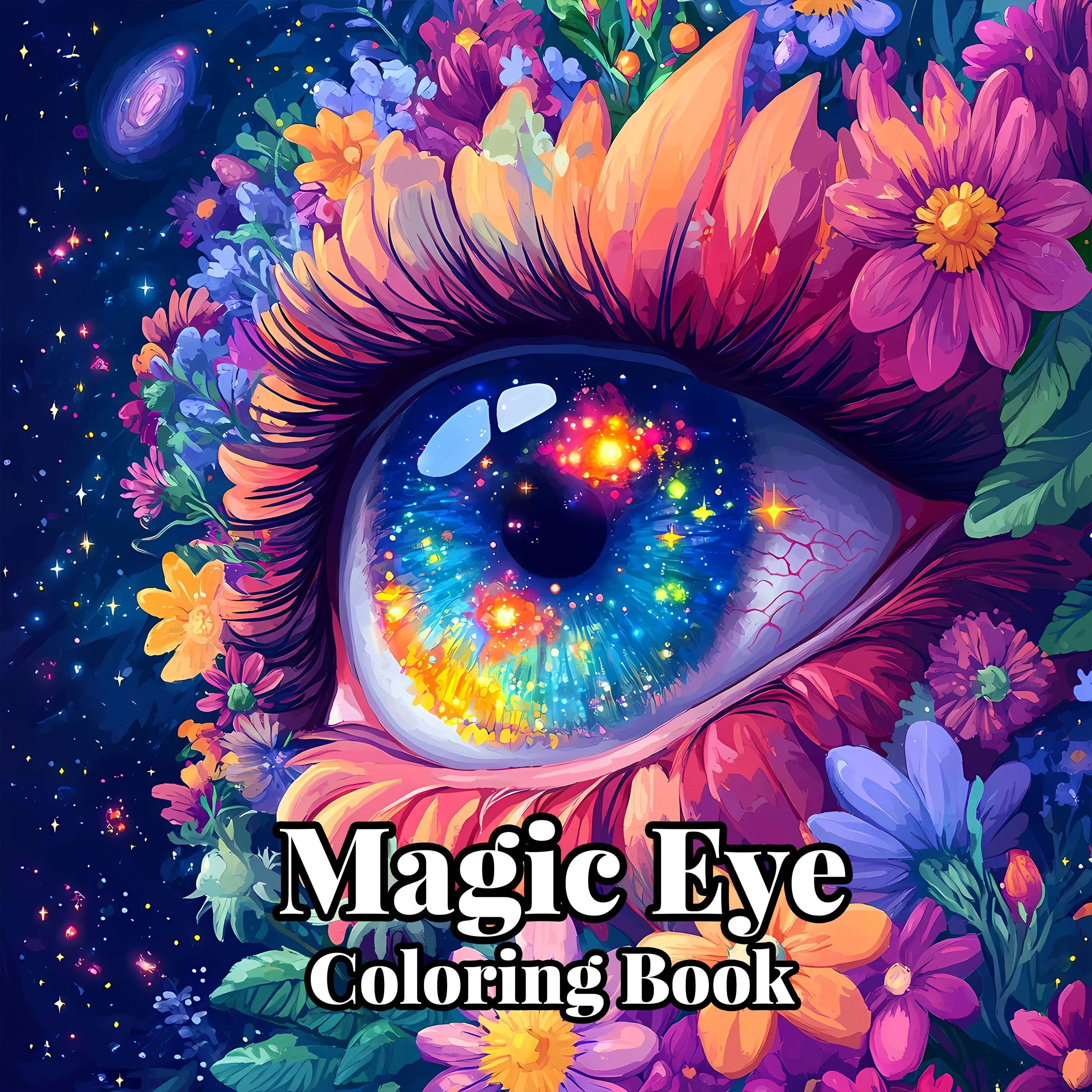 Magic Eye Coloring Book 24 Pages Adult Picture Book Creative Relaxation Ideal Gift For Mindful Calm & Anxiety Relief