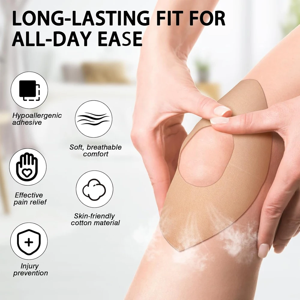 1/5/10 قطعة شريط علم الحركة لتخفيف آلام الركبتين شريط مرن مقاوم للماء للركبة الرياضي لدعم الثبات الرياضي #5