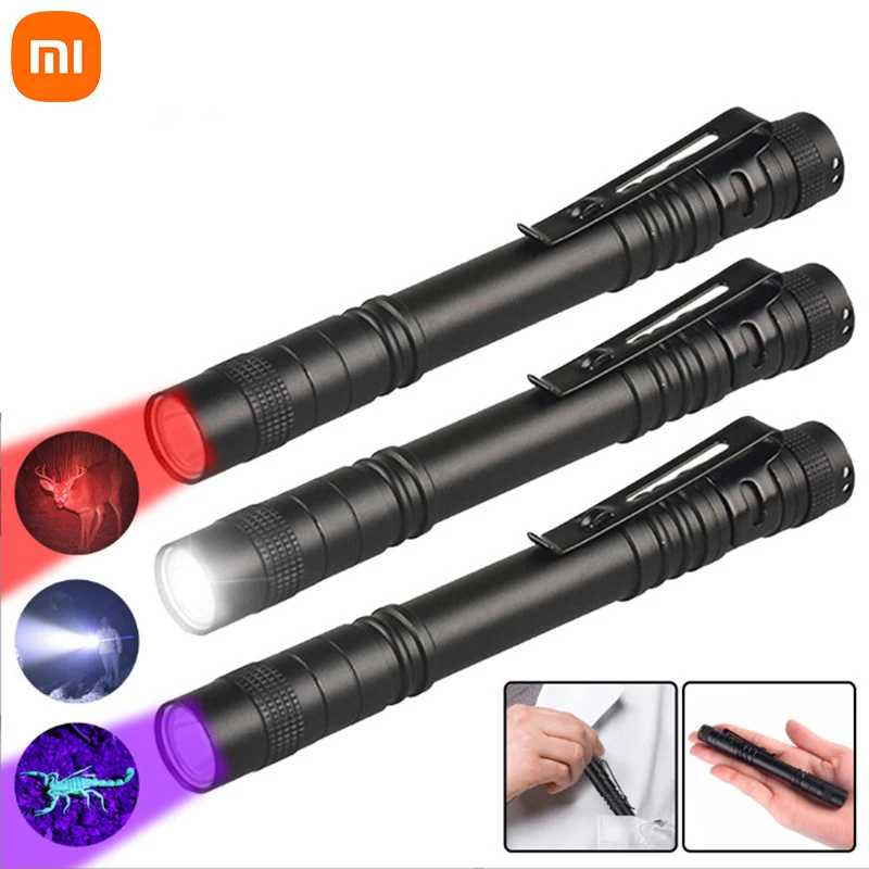 Xiaomi Mini Portable LED Pen Light Pocket Ultra Bright High Lumens Handheld Flashlight For Camping Outdoor Emergency Focus Light