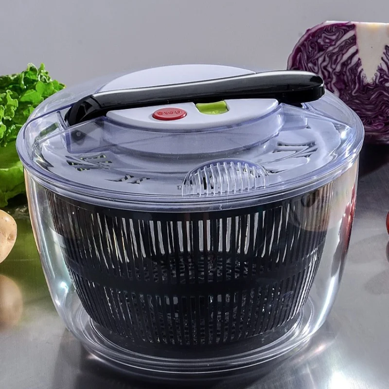 Vegetable Dehydrator Electric Quick Cleaning Dryer Fruit and Vegetable Dry and Wet Separation Draining Salad Spinner Home Gadget