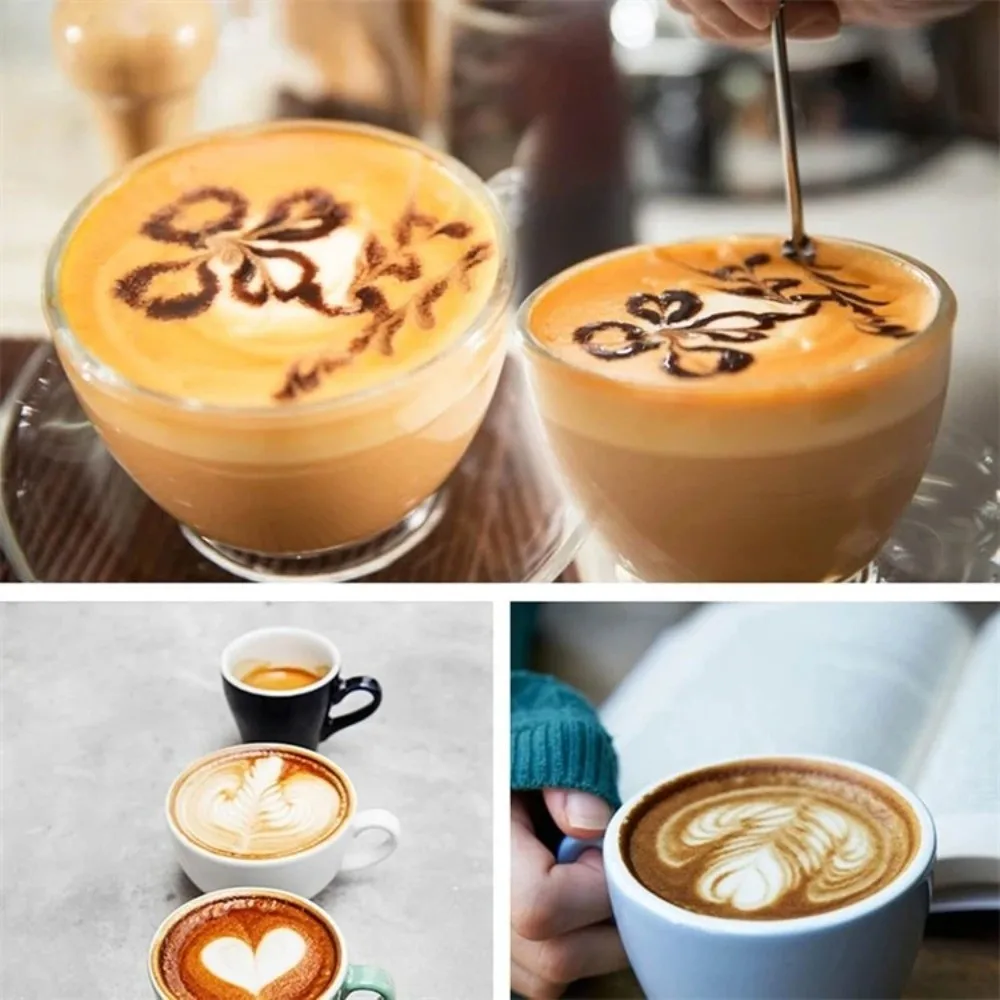 Wooden Handle Coffee Latte Art Pen Latte Pull Flower Needle Coffee Pull Modeling Tool Coffee Decorating Art Pen Multifunctional