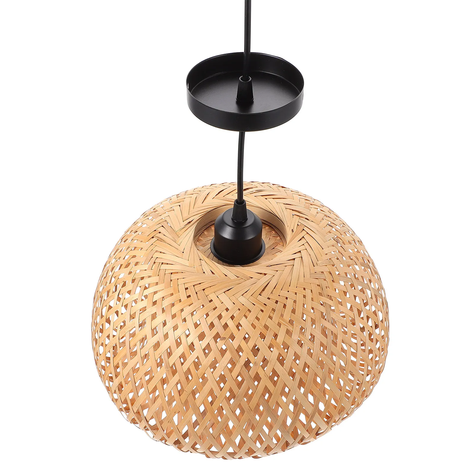 1Set Bamboo Woven Pendant Lamp For Bar Decor Chinese New Year Decor Chandelier Style Rustic Ceiling Home Restaurant