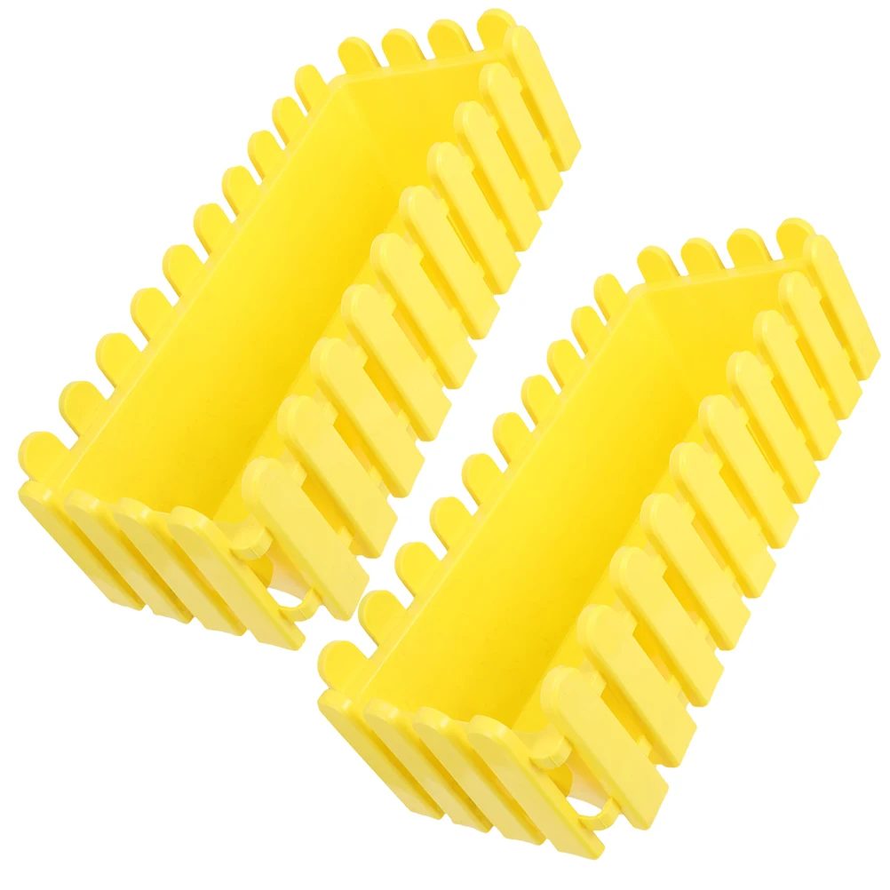 

2 Pcs Rectangular Planter Fence Plastic Flower Pot for Outdoor Plants Window Vegetable Bonsai Plant Box Drainage Holes Durable