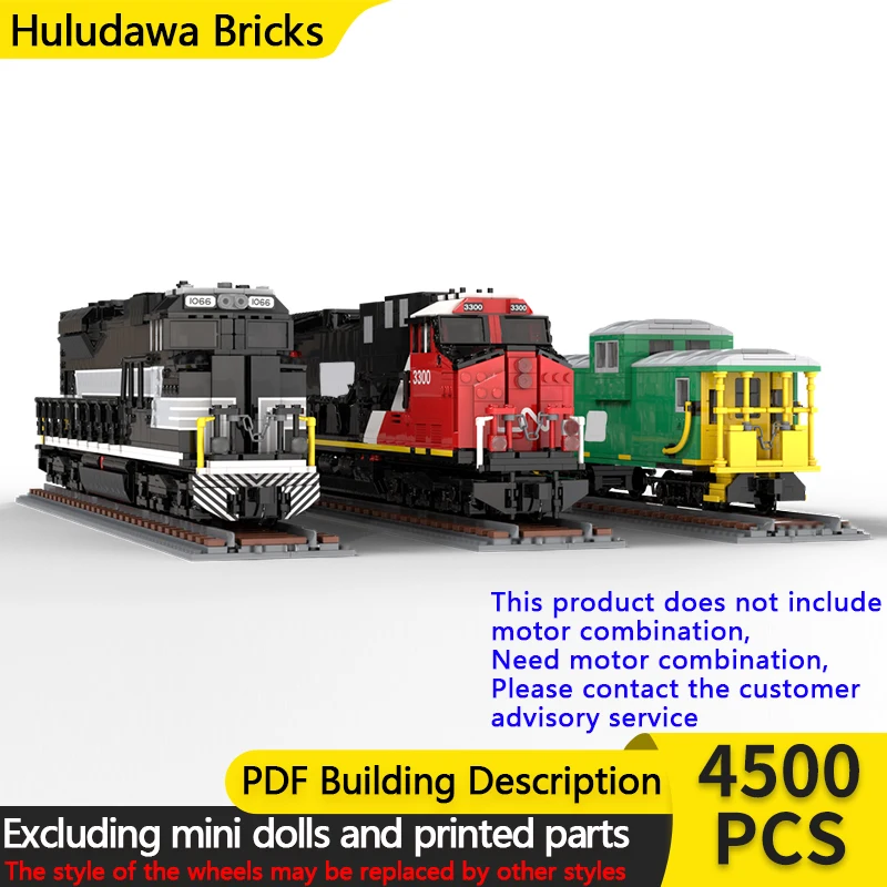 

Модель городского автомобиля MOC, строительные кирпичи, железная дорога, комплект поезда 3 в 1, модульная технология, детские праздничные подарки, сборка игрушек, костюм