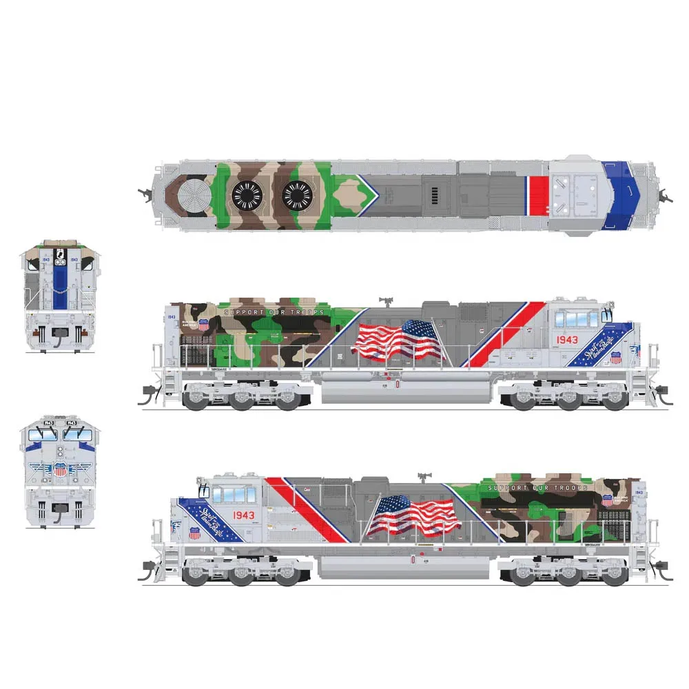 BLI Train Model HO 1/87 SD70Ace UP 1943 Spirit USA Internal Combustion Locomotive DCC Digital Sound Train Model Toy