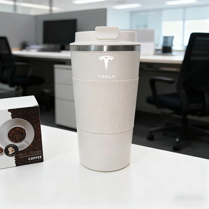 

Thermo Cafe Coffee Mug Car Sticker For Tesla Model 3 Model S Model X Model Y Roadster SpaceX Car Thermos Mug Travel Thermo Cup