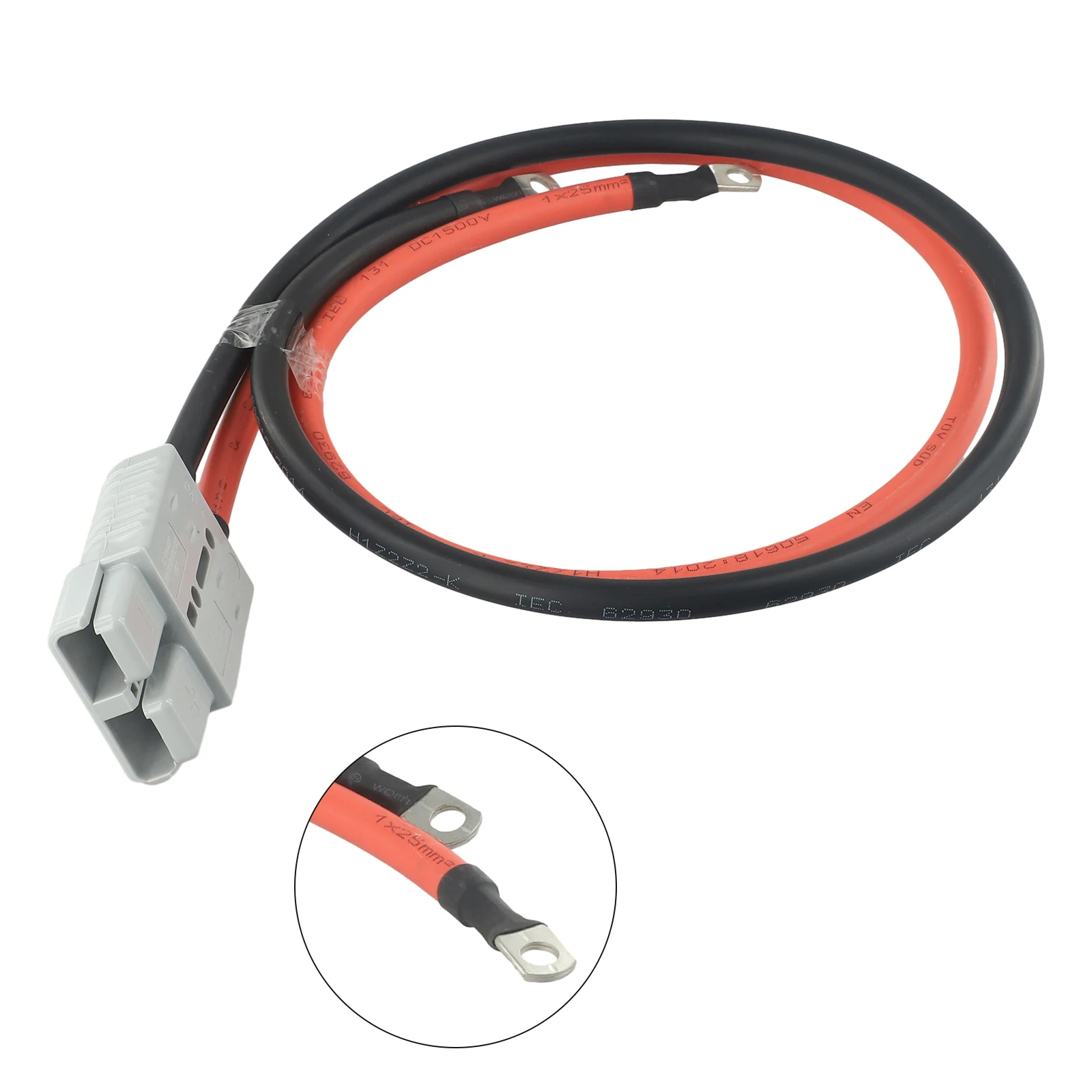 1 Meter 175AMP For Connector Cable 2AWG with M8 Ring Terminal Designed for Electrical and Vehicle Use 1 Meter 175AMP