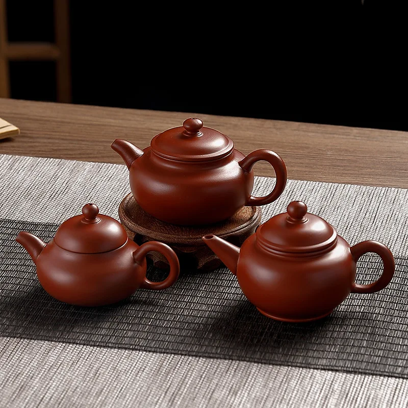 Yixing Purple Clay Teapot Famous Handmade Ball Hole Filter Xishi Tea Pot Chinese Authentic Zisha Tea Set Kettle Customized Gifts