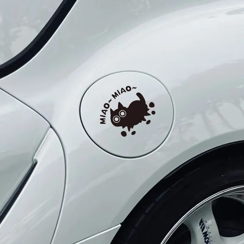 

Car Sticker Cute and Running Cat MIAO Creative Decal for Cars and Motorcycles Glass Window Triangular WindowTank Cap Decoration