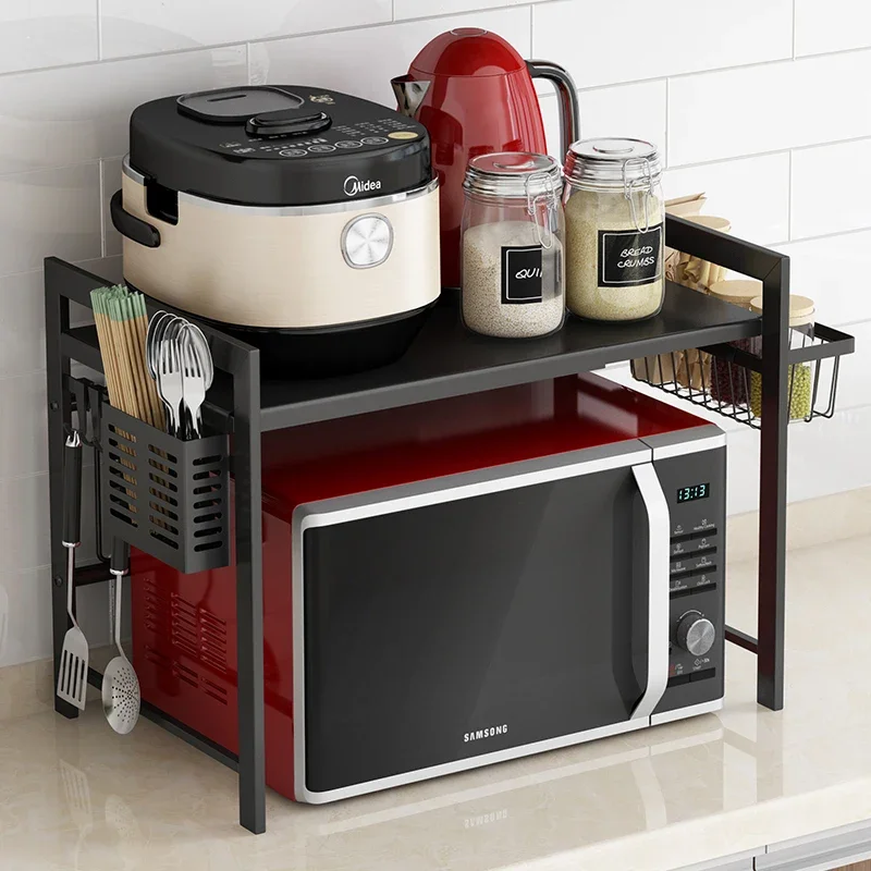 in the Kitchen， rice cooker , retractable and Modern practicality microwave stove , storage rack