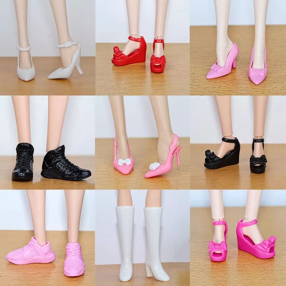 1 Pair Multi-color Quality High Heels Shoes for 1/6 Doll Shoes Original 30cm Figure Doll Sandals 10 Style Shoes Doll Accessories