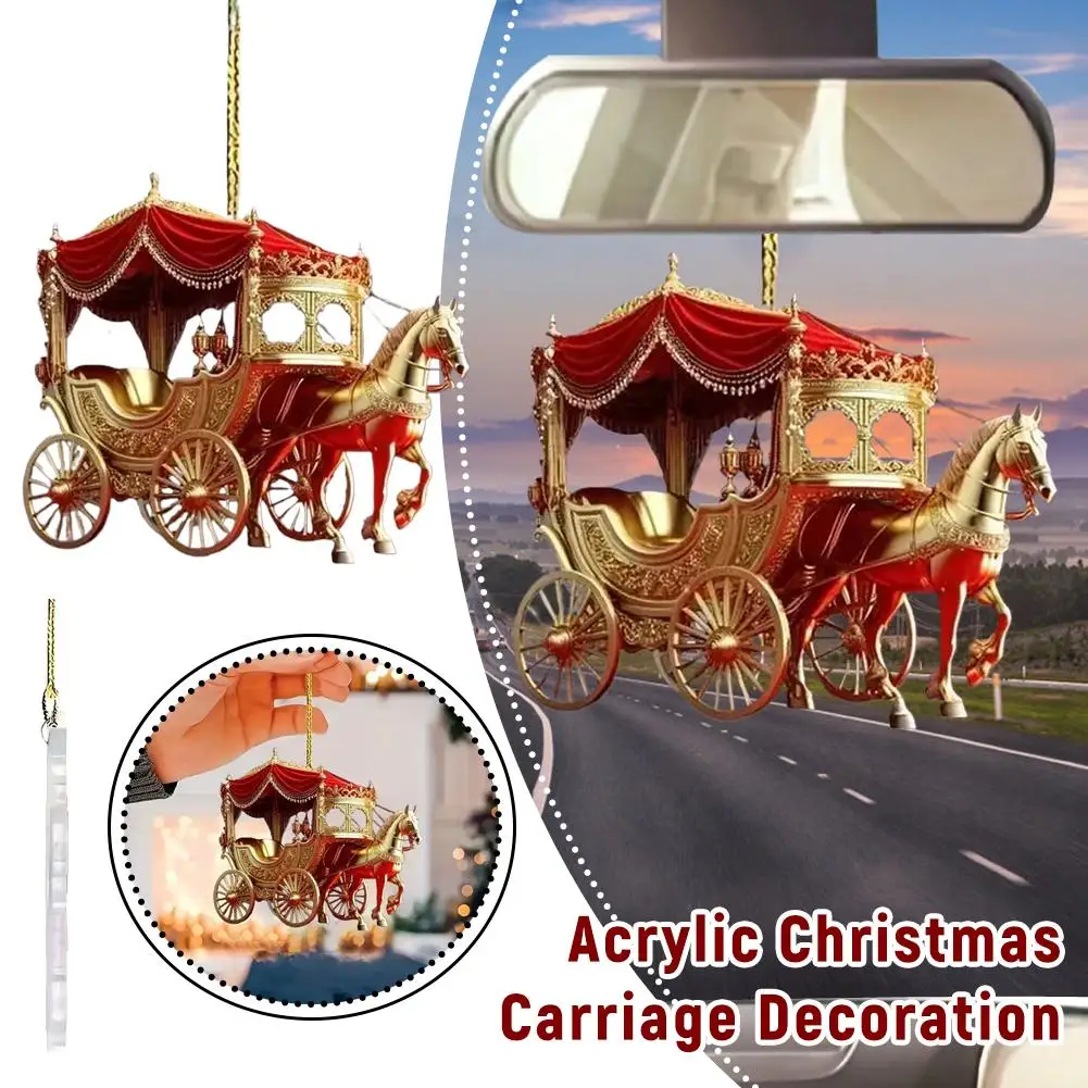 عيد الميلاد الإبداعية عيد الميلاد النقل شجرة عيد الميلاد الديكور جديد الاكريليك شقة سيارة مرآة الرؤية الخلفية قلادة سيارة الديكور