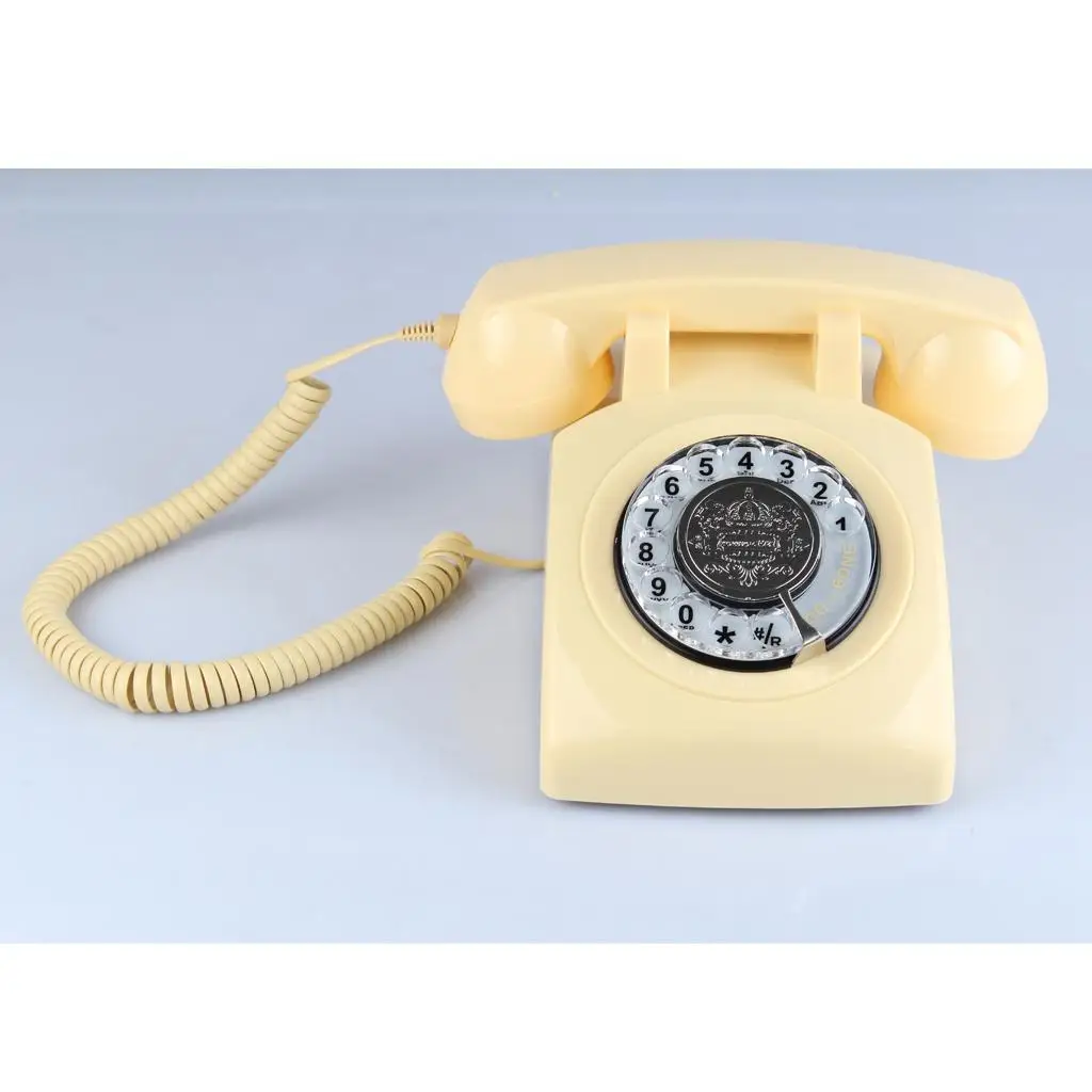 Retro Rotary Dial Phones Classic Corded Telephone Vintage Phone