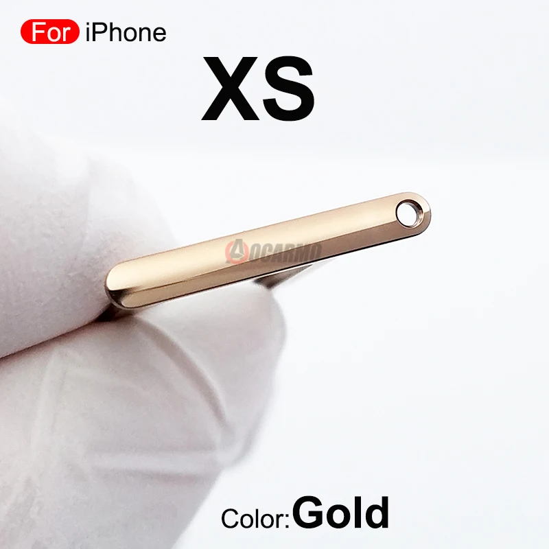 1Pcs Black Gold Gold ถาดซิมสล็อตสำหรับ iPhone X XS เปลี่ยนชิ้นส่วน