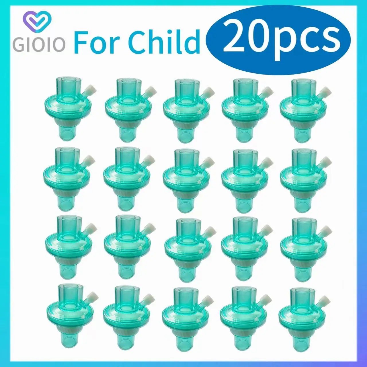 Детская дыхательная система, фильтры, искусственный нос, бактериальный фильтр, аксессуары для вентиляторов, теплообменник для влаги Cpap