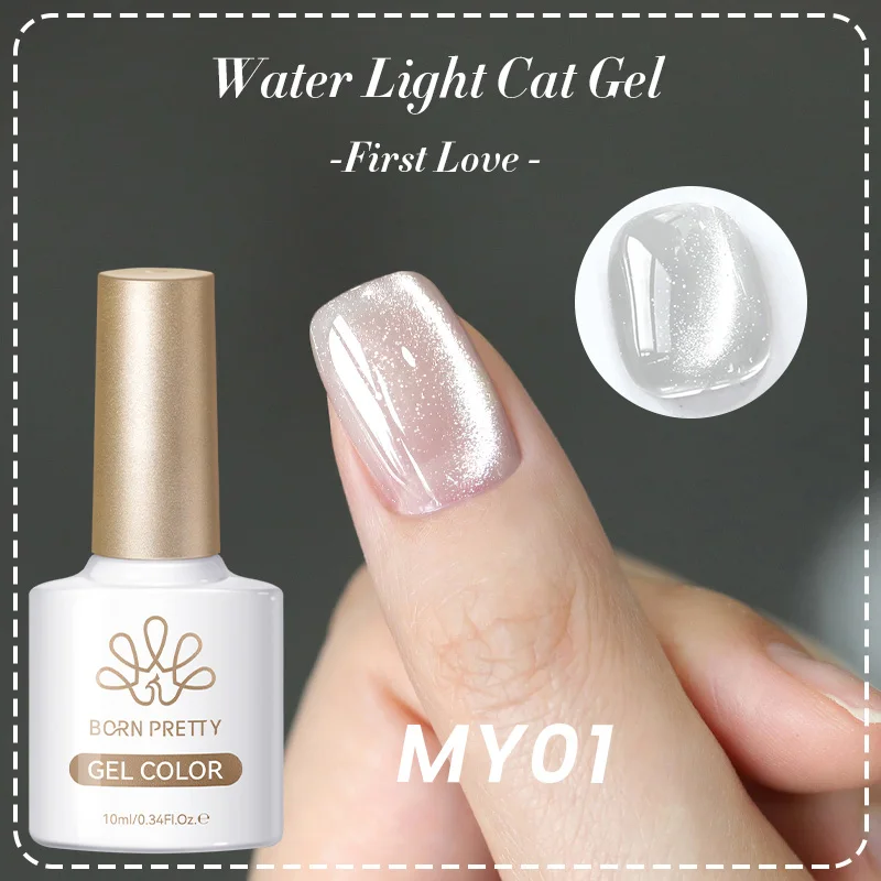 BORN PRETTY 10 ml Rhin Lake Blue Cat Magnetgel Dunkelblauer Glitzer Soak Off UV Gel Nail Art Lack Maniküre Nail Art Salon