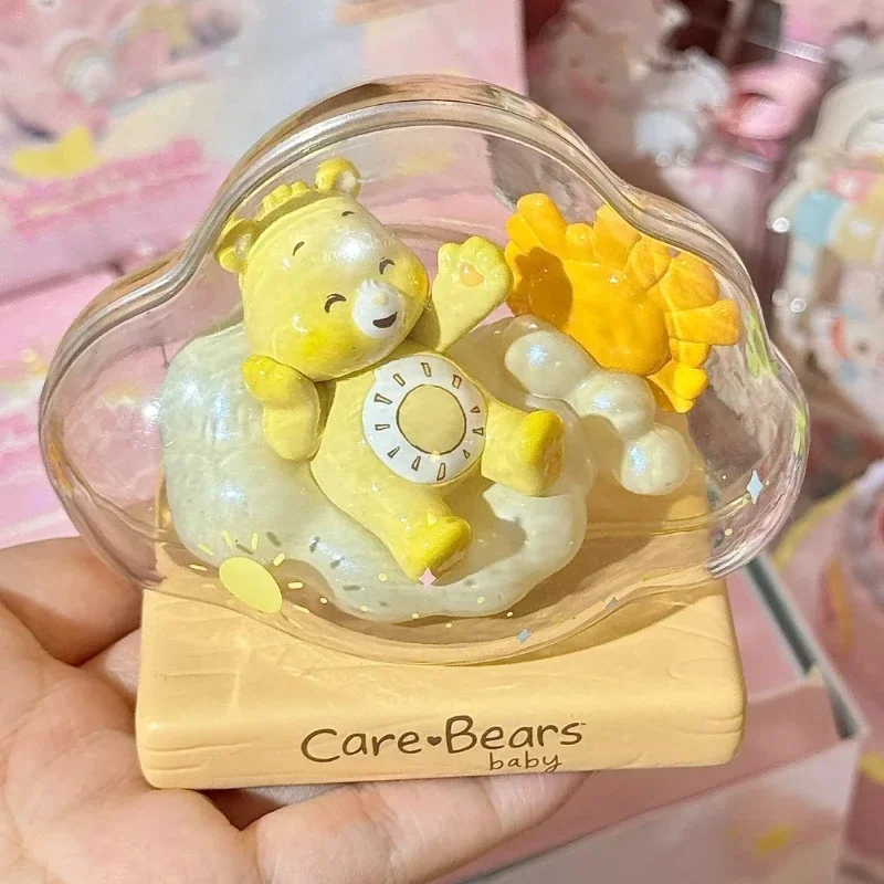 MINISO-Care Bears Weather Forecast Series Blind Box para Crianças, Brinquedos Kawaii, Presente de Aniversário, Decoração, Animação Modelo Periférico