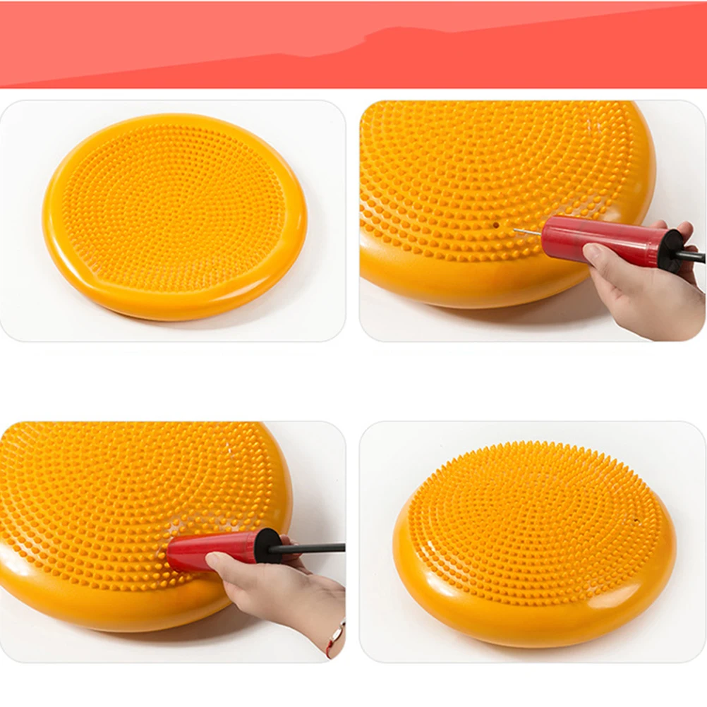 

Inflatable Balance Disc 13Inch 33Cm Wobble Stability Exercise Seat For Back Pain Relief Pink Yoga Mat