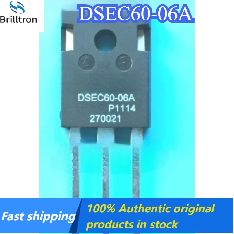 10-30PCS DSEC60-06A DSEC60-06 TO-247 Fast Recovery Diode 60A 600V Brand New, Original Stock, Fast Shipping.