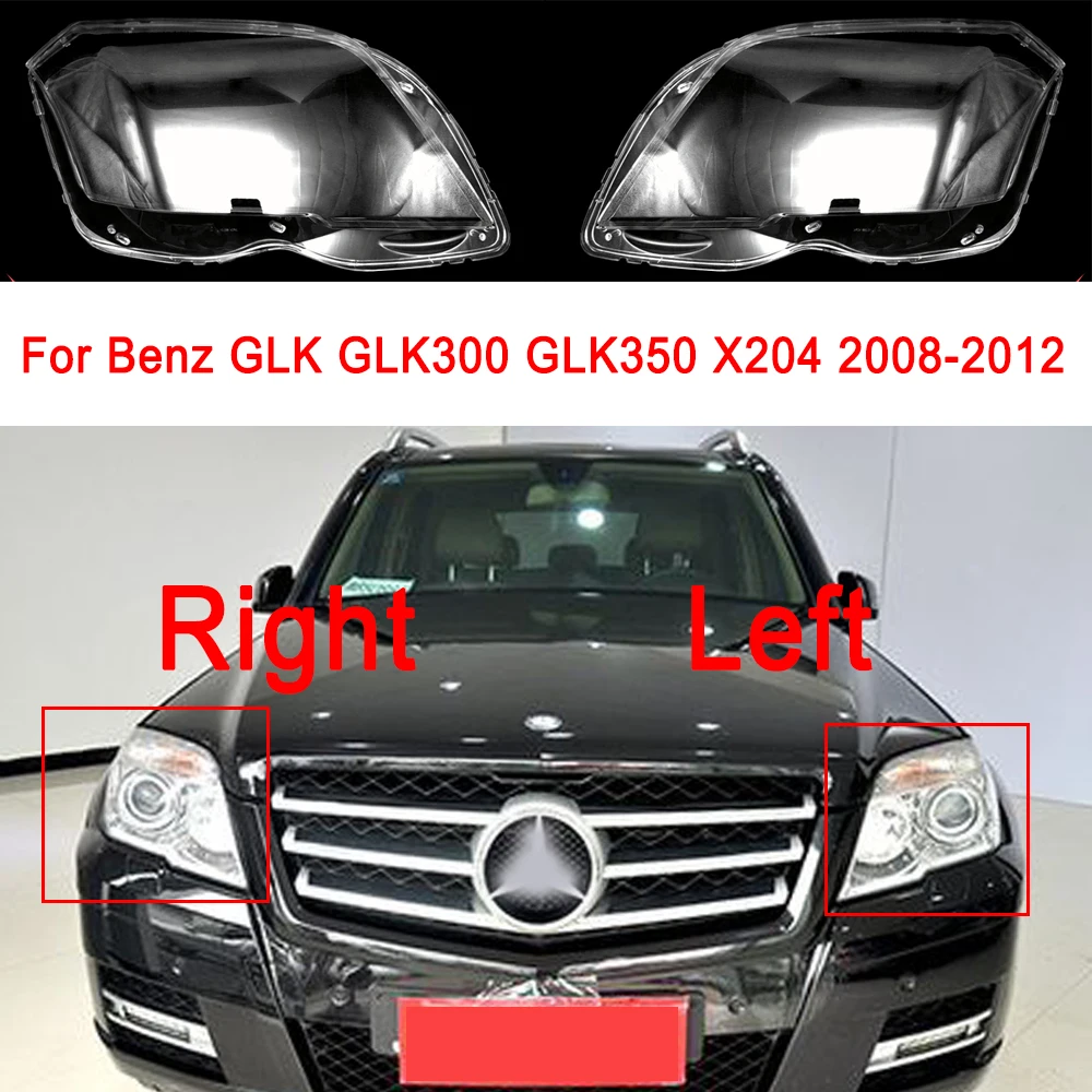 For Mercedes Benz GLK GLK300 GLK350 X204 2008-2012  Headlamps Lens Cover Transparent Lampshade Glass