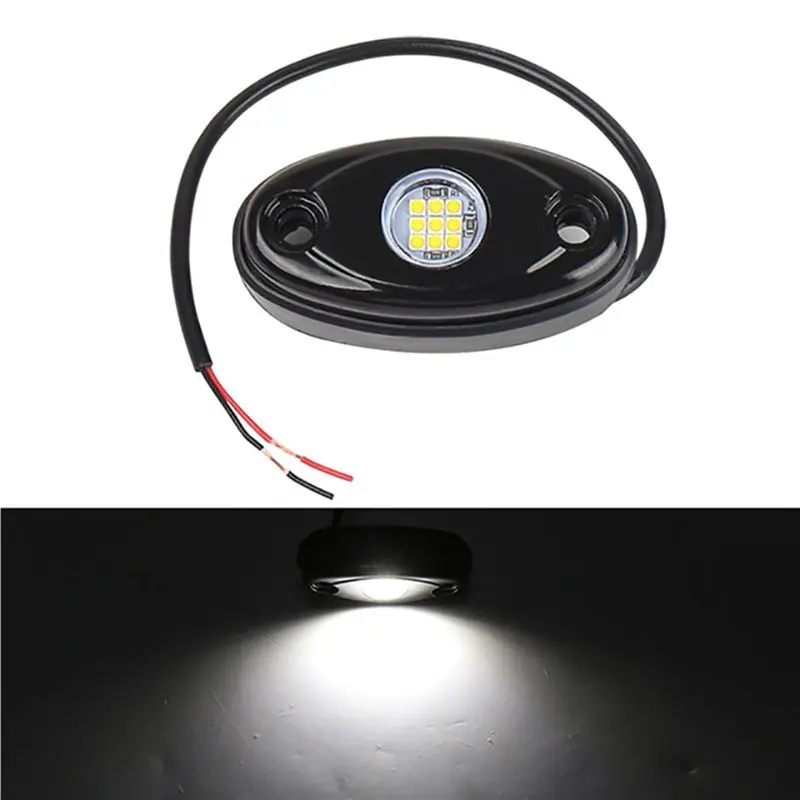 20Pcs 9LED Super Bright Rock Light Kit LED Waterproof LED Neon Underglow Light For Off Road Truck Boat White-B61B
