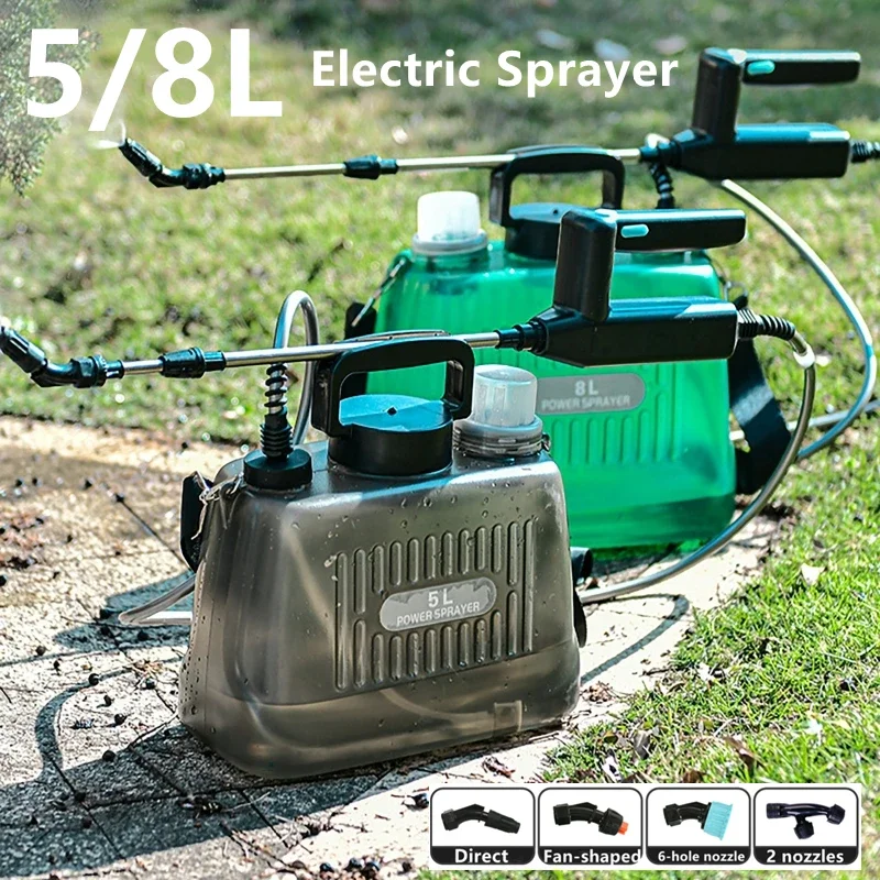 

7.4V 5/8L Electric Sprayer Garden Automatic USB Rechargeable Plant Sprayer Bottle Sprinkler Watering Can Garden Irrigation