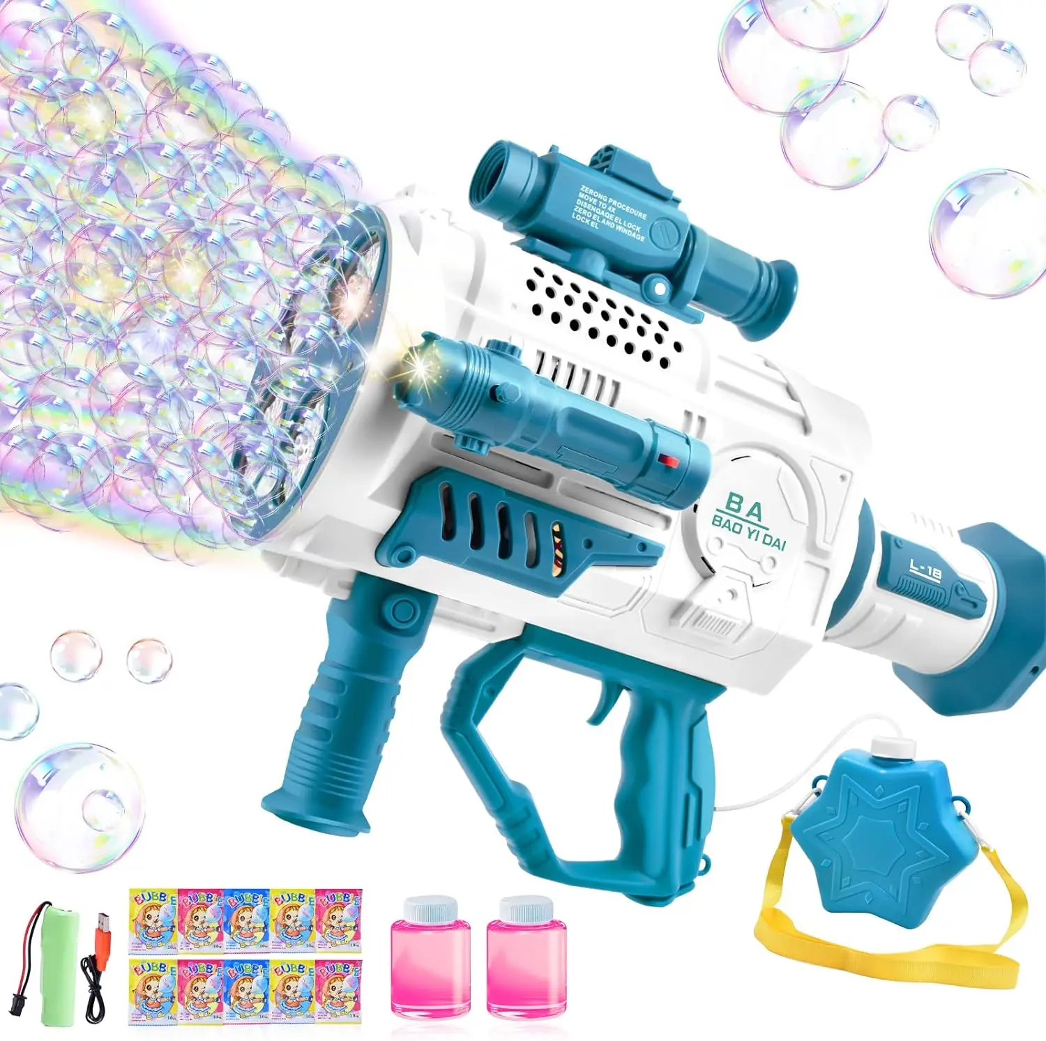 Grande razzo automatico pistola a bolle dinosauro grandi fori bolle mitragliatrice lanciatore forma ventilatore sapone giocattoli da esterno per bambini Audlt