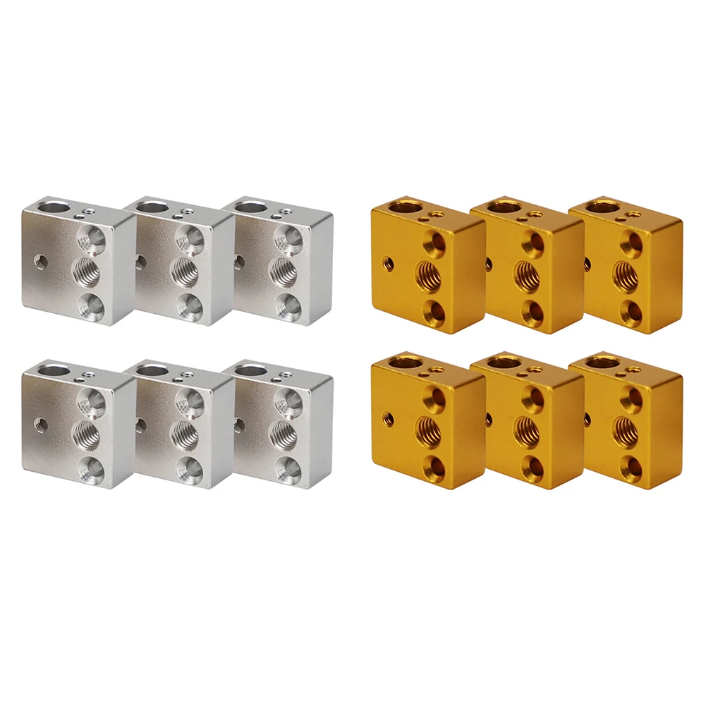 

6pcs 3D Printer Part Heater Block for Makerbot MK7 MK8 Extruder Ender 3 / CR-10S