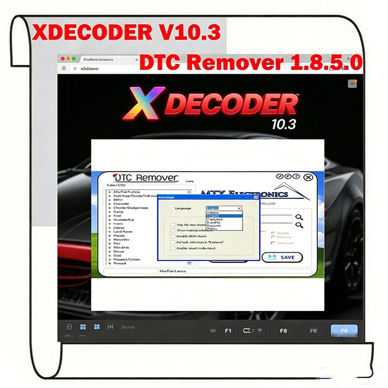 XDecoder 10.3 obd2 scanner Software & DTC Remover 1.8.5.0 DTC OFF Delete Software Disable Error off DTC Remover for many Laptops