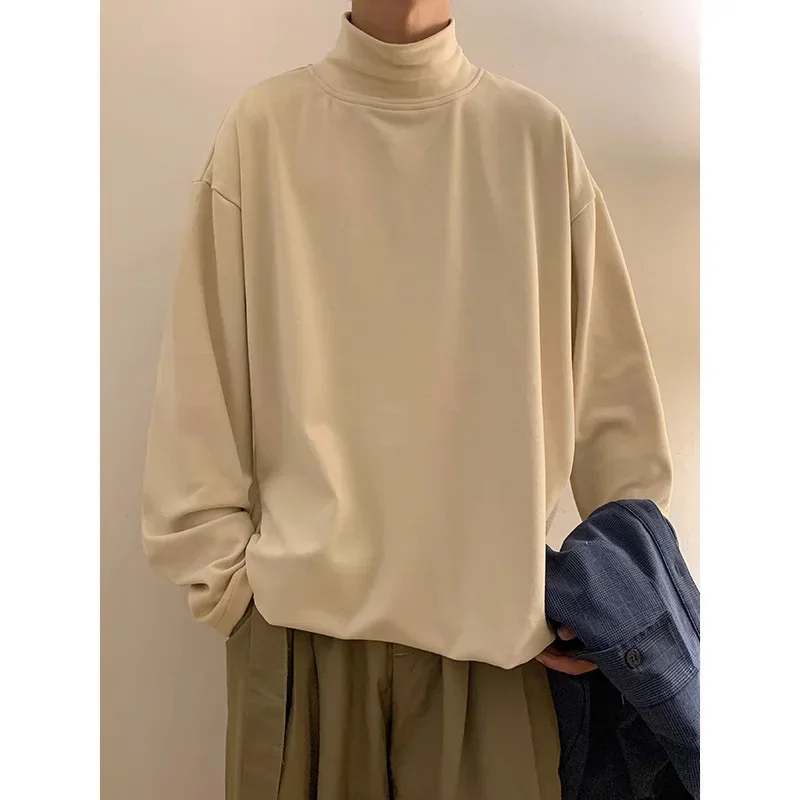 

Зимняя футболка для мужчин, футболки с длинными рукавами, термобелье, однотонная тонкая флисовая майка, мужская одежда больших размеров