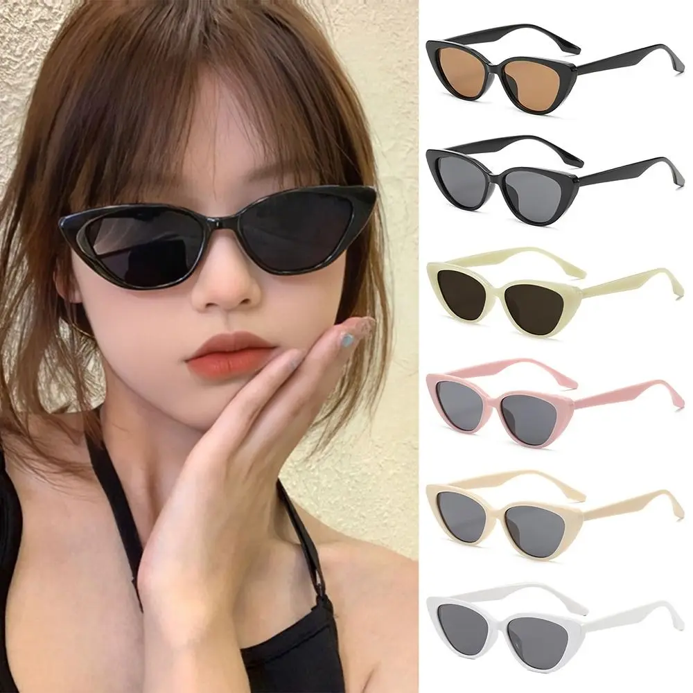 Retro Small Frame Cat Eye Shape Sunglasses Colorful UV400 Shades 90s Glasses for Women