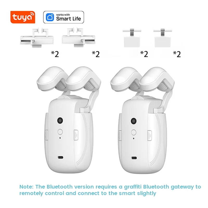 

LBER 2PCS TUYA Smart Bluetooth Curtains Robot Roman Rod Track/T/U-Rail Tracks 3In1 Automatic Curtain Opener Curtain Remote