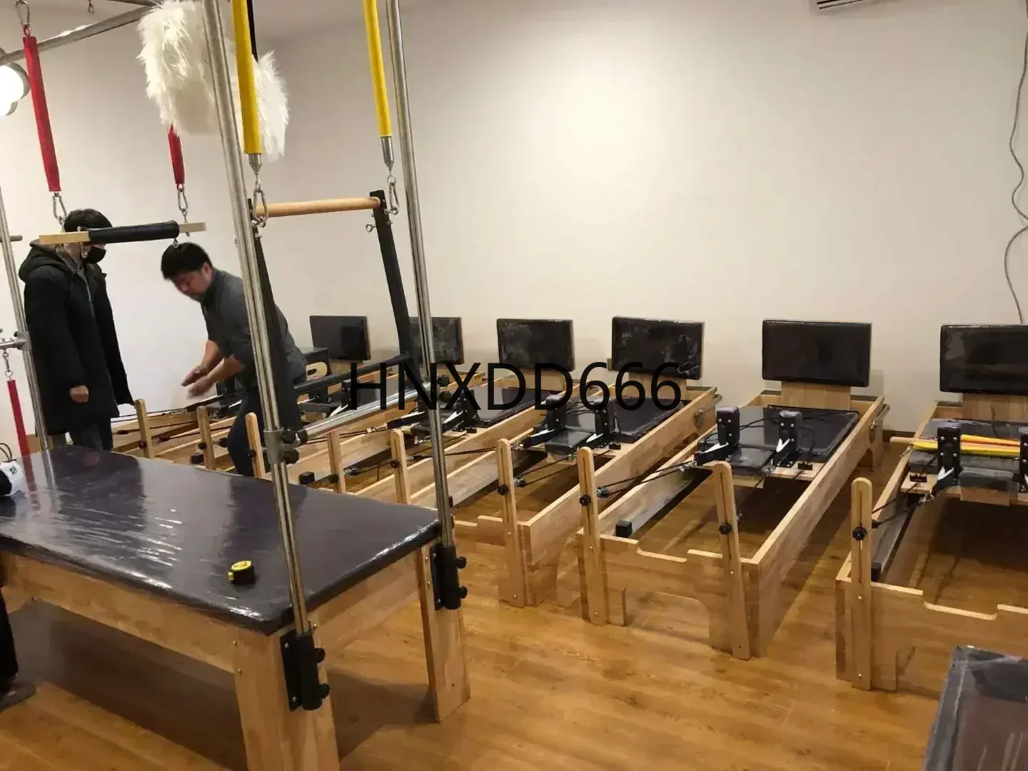 بيلاتيس معدات كبيرة سرير مرتفع خشب متين سرير مسطح كرسي مستقر يحمل برميل الصالة الرياضية استوديو معدات التدريب الشخصي #5