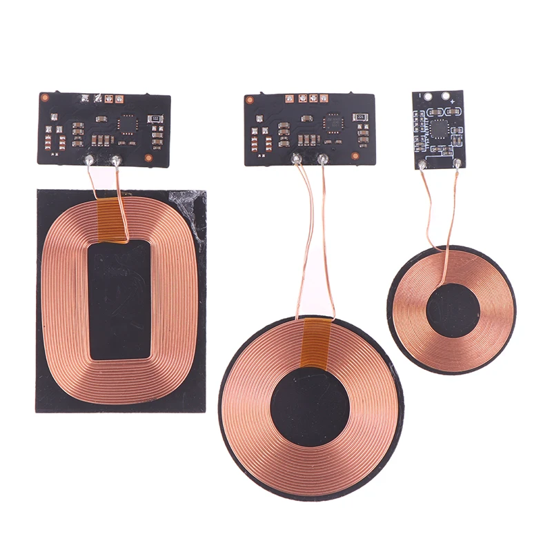 1pcs 3W 600mA/5W 1A Wireless Charging Receiver Module Small Coil Built-in 5V Charging Wireless Charger PCBA Board
