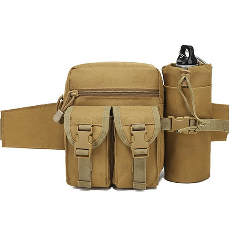 Tactical Water Bottle Bag Outdoor Multifunctional Small Waist Bag Tool Crossbody Bag Riding Travel Sports Small Chest Bag