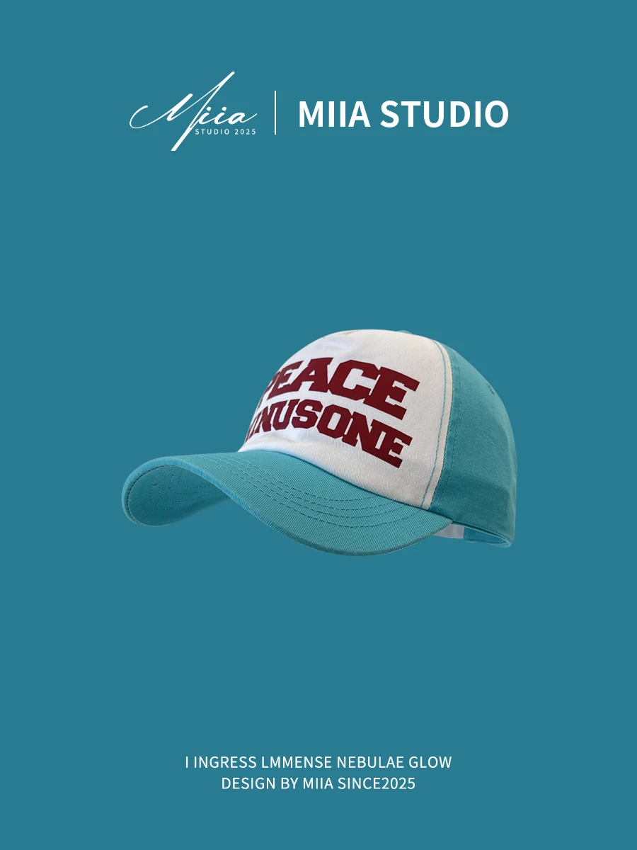 

Kwon Ji Yong GD Baseball Cap Lettering Wide Brim Hat Street Sle Cartoon Print ex Cotton Cap for Youth Faion op