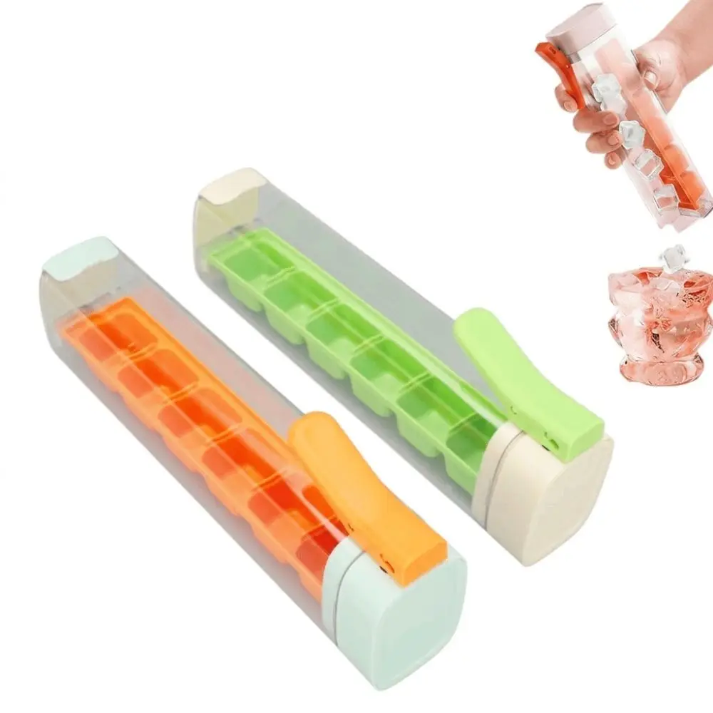 2pcs 6 Grids Ice Cube Molds Detachable Design Leak-Proof Press Ice Cube Maker One Hand Press Easy Release Ice Cube Tray with Lid