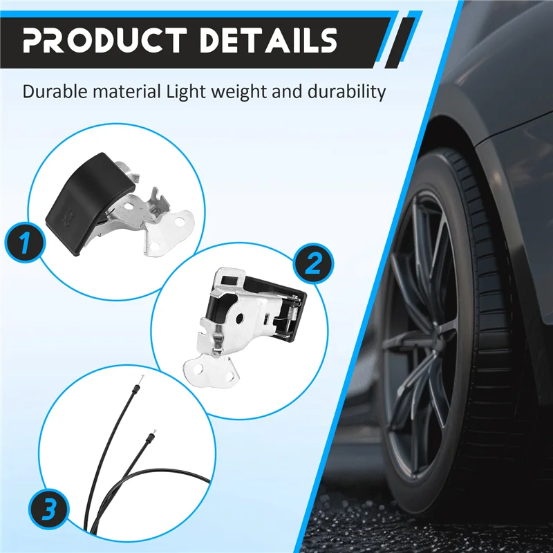 مجموعة كابلات ومقبض لتحرير غطاء السيارة المتفوق لميني كوبر R55 R56 R57 R58 R59 2007-2015 51232751378 51237148865 5123714959 #6